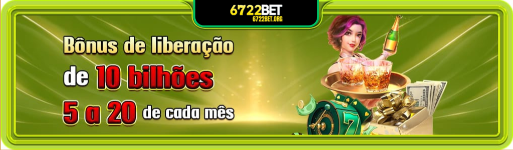 Jogador recebendo bônus por login diário no 6722BET app