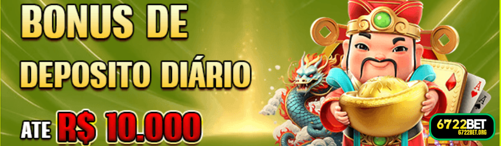 Bônus de até R$10.000 no depósito diário no 6722BET